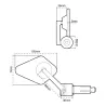 Espejo Oxford Arrow 360 Bar End