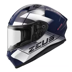 Casco Zeus ZS826 Azul Oscuro/Blanco