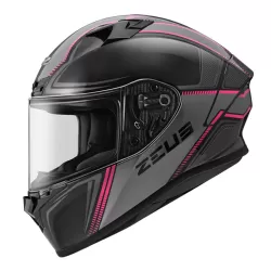 Casco Zeus ZS826 Negro/Rosado
