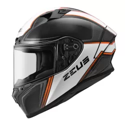 Casco Zeus ZS826 Negro/Naranjo