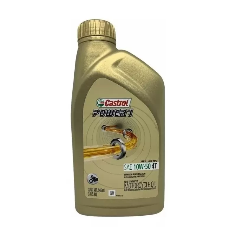 Aceite Castrol Power1 Sintético 4T 10W50 (1qt) Aceite Castrol Power1 Sintético 4T 10W50 (1qt)