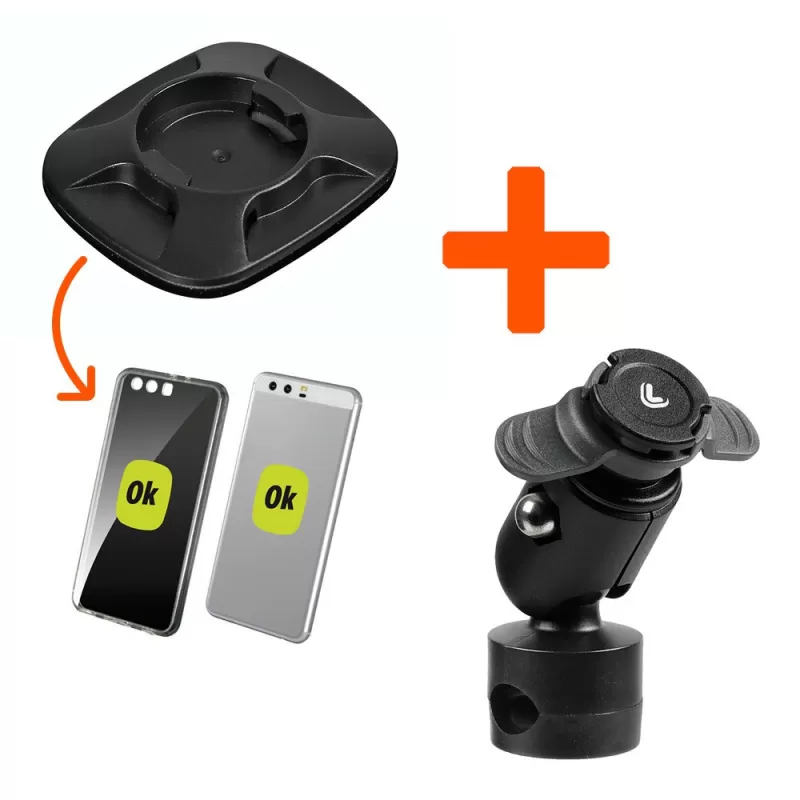Pack Opti-Universal Lampa para Smartphones + Fijación vastago de espejo