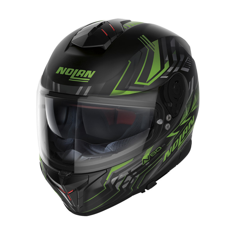 Casco Nolan N80-8 Turbolence 080 Flat Blk/Grn