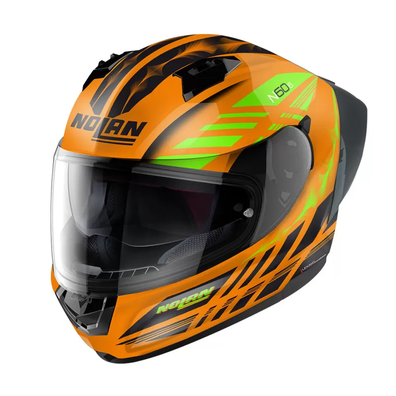 Casco Nolan N60-6 Sport Hotfoot 027 Org/Blk/Grn
