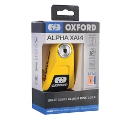 Candado De Disco Oxford Alpha Xa14 Alarma Yell/Blk