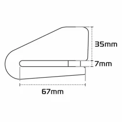 Candado De Disco Oxford Alpha Xa14 Alarma Yell/Blk