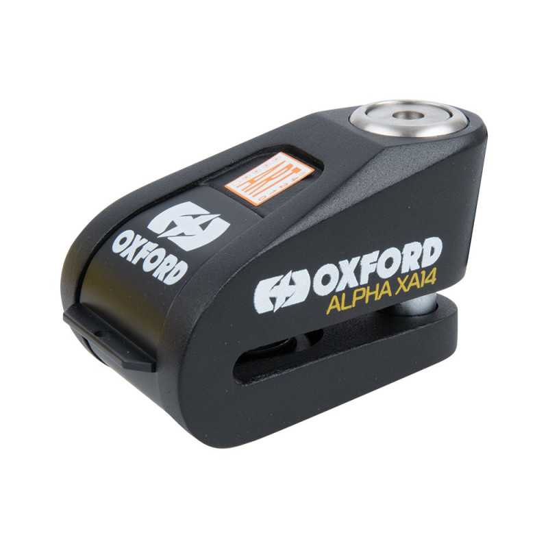 Candado De Disco Oxford Alpha Xa14 Alarma Blk/Blk