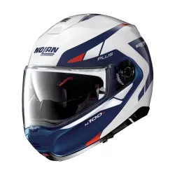 Casco Nolan N100-5 Plus Milestone 057 Metal Wht/Blue