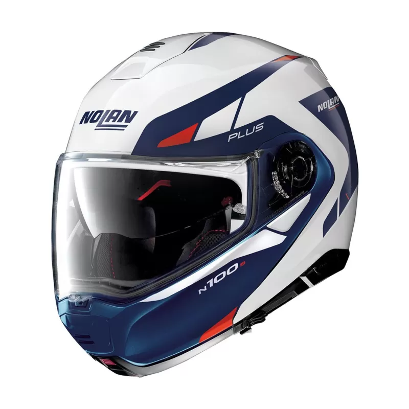 Casco Nolan N100-5 Plus Milestone 057 Metal Wht/Blue
