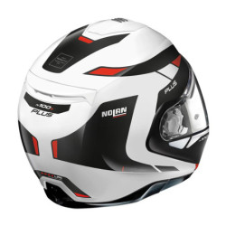 Casco Nolan N100-5 Plus Milestone 053 Metal Wht/Blk/Red
