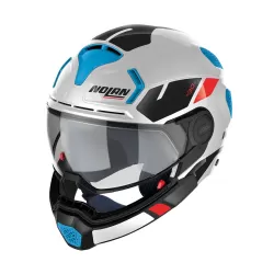 Casco Nolan N30-4 Tp Blazer 025 Metal Wht/Aqua