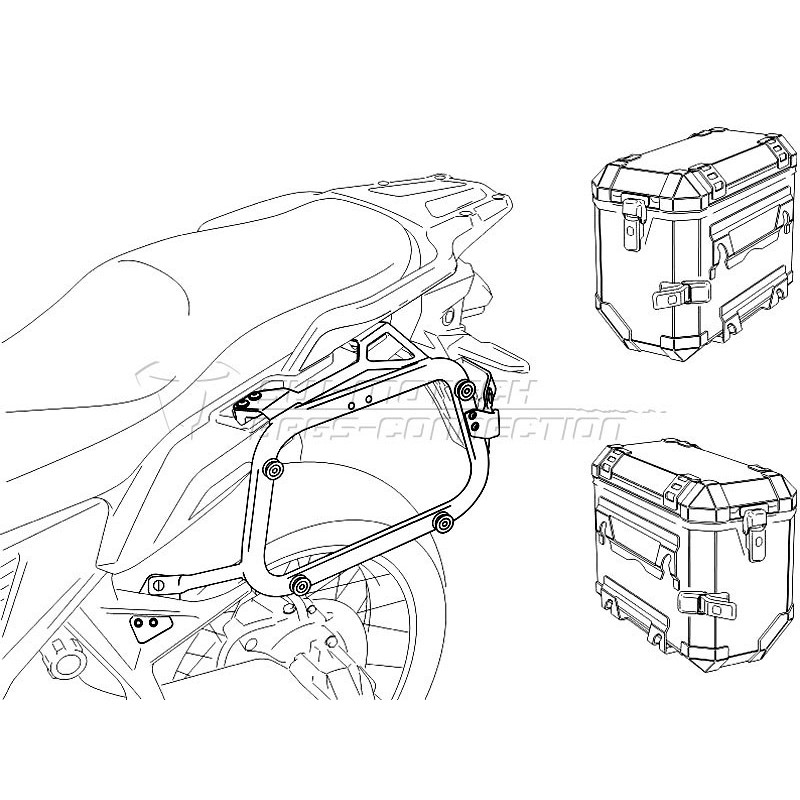 Anclaje maletas SW Motech Quick Lock Evo Side Carrie Yamaha FZ6
